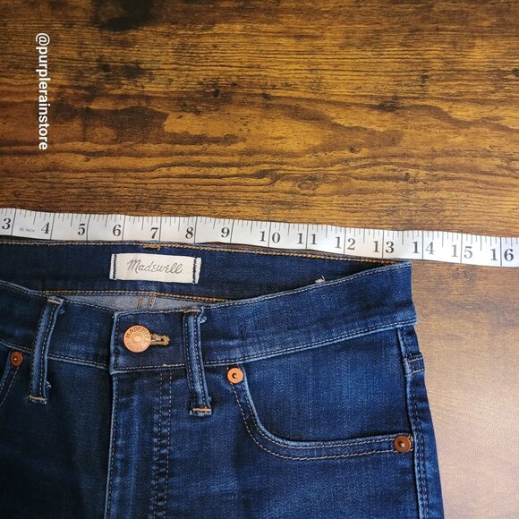 Madewell Jeans Size 27 Skinny 9" High Rise Tummy Control Larkspur Wash F8990 - Picture 8 of 12